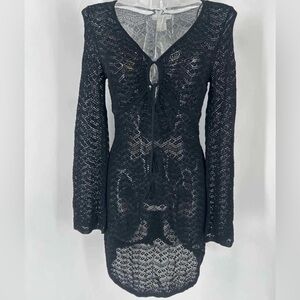 House of Harlow 1960 Black Knit Swim Coverup